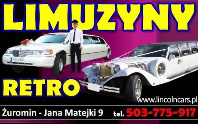 Logo: LINCOLNCARS.PL - RETRO - LIMUZYNY *** Wynajem do ślubu